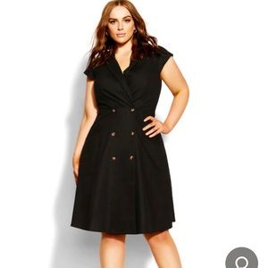 Black linen dress